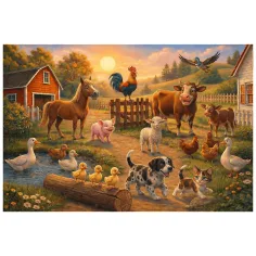 Přátelé na farmě 100ks puzzle - Trefl obrázek 2