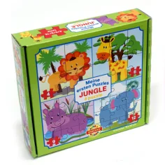 Moje první puzzle: Džungle zvířata 4 v 1 baby puzzle