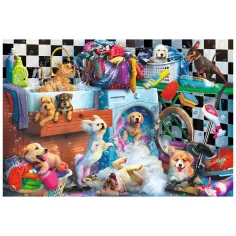 Psi v prádelně 1500ks puzzle - Trefl obrázek 2