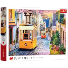 Puzzle 1000 dílků Úzká ulice v Portugalsku - Trefl obrázek 1