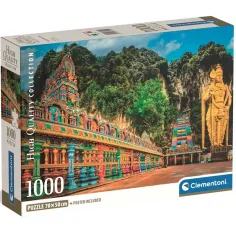 Puzzle Painted Batu Caves HQC 1000 ks s plakátem - Clementoni