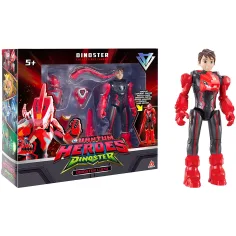 Quantum Heroes: Dinoster Lucio akční figurka s červeným brněním 20 cm