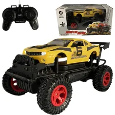 RC Off-Road dálkově ovládané žluté Camaro se světlem 27 MHz 29cm v měřítku 1/14