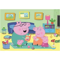 Rodinná zábava s Peppou Prasátkem 60dílné Supercolor puzzle - Clementoni obrázek 2