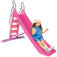 Růžová skluzavka se zabezpečovacími zábranami 170cm