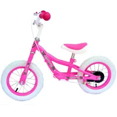 Růžový běžecký bicykl s brzdou 12" - Spartan
