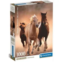 Rychlé koně HQC 1000dílné puzzle s plakátem - Clementoni