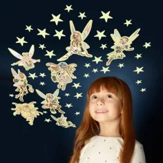 Sada fosforeskujících samolepek hvězd a víl obrázek 2