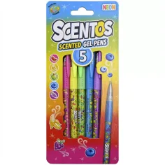 Scentos Voňavé gelové pero, 5 ks - neonové barvy