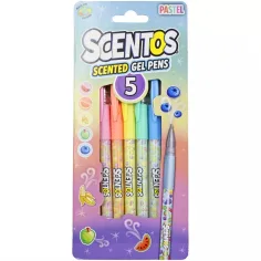 Scentos Voňavé gelové pero, 5 ks - pastelové barvy
