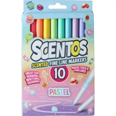 Scentos Voňavé, jemné linkové fixy, pastelové barvy, 10 ks