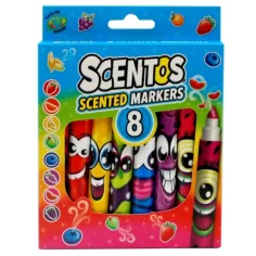 Scentos voňavé jasně barevné fixy 8ks