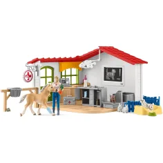 Schleich: Farm World - Veterinární klinika s hříbětem a domácími zvířaty set (42502) obrázek 3
