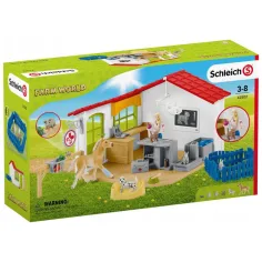 Schleich: Farm World - Veterinární klinika s hříbětem a domácími zvířaty set (42502) obrázek 1
