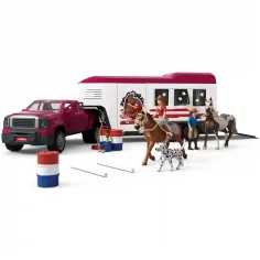 Schleich: Terénní auto s přívěsem a koňmi (42705) obrázek 2