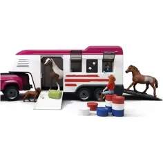 Schleich: Terénní auto s přívěsem a koňmi (42705) obrázek 4