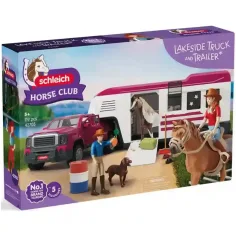 Schleich: Terénní auto s přívěsem a koňmi (42705)