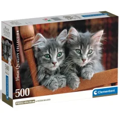 Šedé kočky 500ks HQC kompaktní puzzle - Clementoni