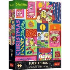 Shrekova vánoce 1000ks Xmas prémiový puzzle - Trefl