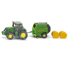 SIKU traktor John Deere s balíkovacím zařízením 1/72 obrázek 1