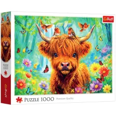Skotská kráva 1000 dílků puzzle - Trefl obrázek 1