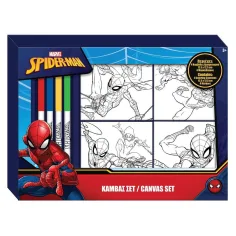 Sada plátna na vybarvování Spidermana 4ks s fixy