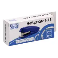 Spirit: Modrý plastový ruční a stolní sešívač 24/6-26/6 - H15