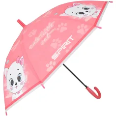 Spirit: Roztomilá Malá Kočka růžový automatický deštník 19" 66cm