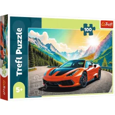Sportovní auto v horách 100ks puzzle - Trefl