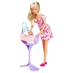 Steffi Love: Steffi těhotná panenka s kolébkou a doplňky - Simba Toys obrázek 2