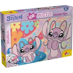 Stitch 2 v 1 108 dílků puzzle a omalovánka 50x35cm - Lisciani