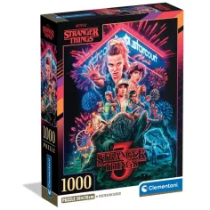 Stranger Things 3. sezóna 1000 dílná skládačka s plakátem - Clementoni