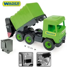 Střední nákladní auto: Popelářské auto 43cm zelené - Wader obrázek 3