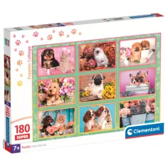 Super puzzle kočky a štěňata 180 ks - Clementoni obrázek 1