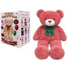 Teddy Greetings: Berry Hugs plyšový medvěd bílá dárková krabice 120cm