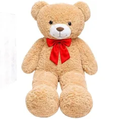 Teddy Greetings: Medvěd s medovými objetími červený v dárkové krabičce 120cm