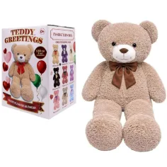Teddy Greetings: Oat Cheer plyšový medvěd bílá dárková krabice 120cm
