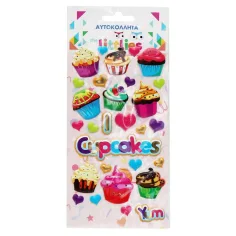 The Littlies: Sada 3D samolepek s motivem muffinů na archu 10x22cm