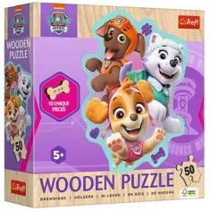 Paw Patrol - Veselý tým - 50 ks dřevěné puzzle - Trefl obrázek 1