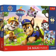 Paw Patrol Veselá procházka se štěňaty 24 dílná Maxi skládačka - Trefl obrázek 1