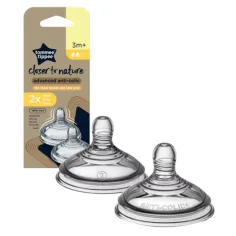 Tommee Tippee: Antikoliková středně průtoková savička (3 měsíce+) 2 ks