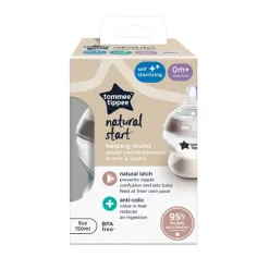 Tommee Tippee: Closer To Nature průhledná lahvička 150ml (0 měsíc+)