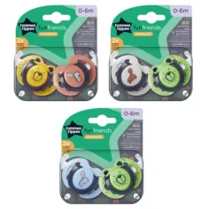 Tommee Tippee: FunFriends 2 ks ortodontická savička set v několika variantách (0–6 měsíců) obrázek 2