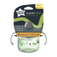 Tommee Tippee: Superstar Sippy Cup v zelené barvě 190ml (4 měsíce+)