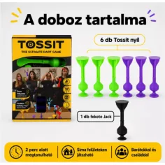 Tossit Starter Pack fialovo-zelená silikonová šipková hra s přísavkami obrázek 2