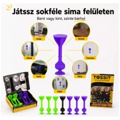Tossit Starter Pack fialovo-zelená silikonová šipková hra s přísavkami obrázek 5