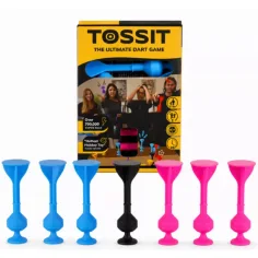 Tossit Starter Pack růžovo-modrá silikonová šipková hra s přísavkami