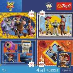 Toy Story 5 - 4 x 88 ks Premium Plus dětská skládačka - Trefl obrázek 2