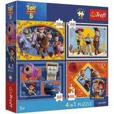 Toy Story 5 - 4 x 88 ks Premium Plus dětská skládačka - Trefl obrázek 1
