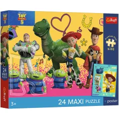 Toy Story 5 Hračky a přátelé 24ks Maxi puzzle - Trefl
